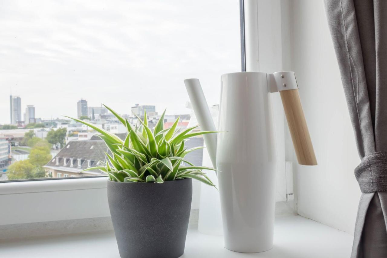 Business Apartment mit Blick auf die Skyline von Essen Exterior foto