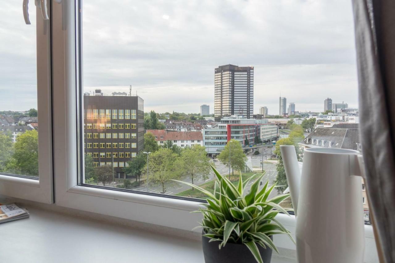 Business Apartment mit Blick auf die Skyline von Essen Exterior foto